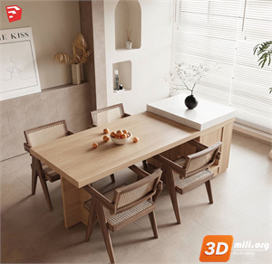 Dining Table Set Skp Files